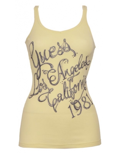 Guess - Glam Elita Tanktop - Geel - T-shirts