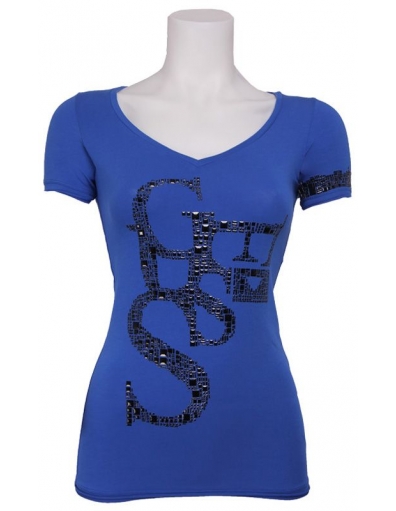 Guess - SS Artistic Tee - Paars - T-shirts